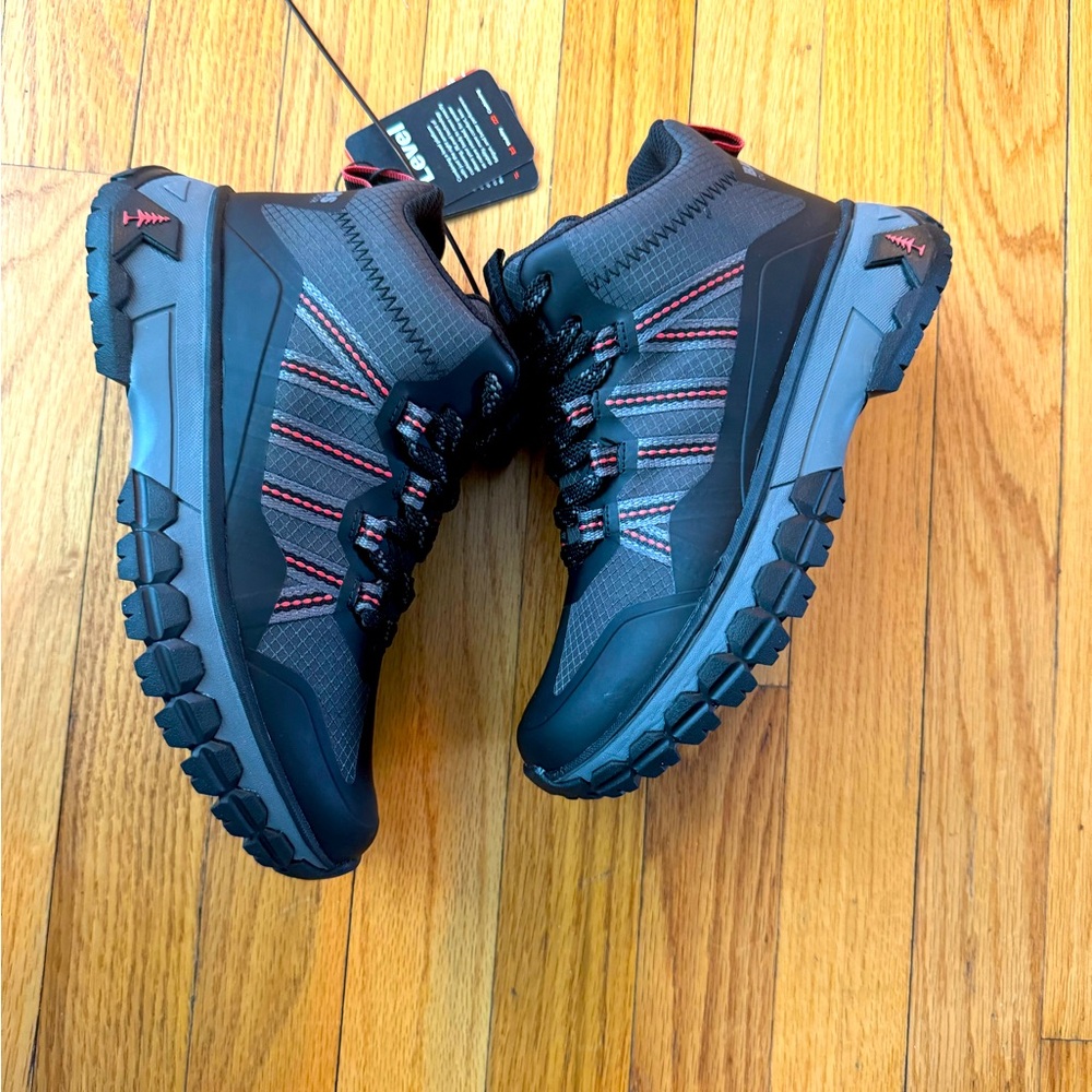 BASS OUTDOOR MENS US 6 M PEAK WEBBING HIKER ASPHALT WATER RESISTANT BOOTS NIB